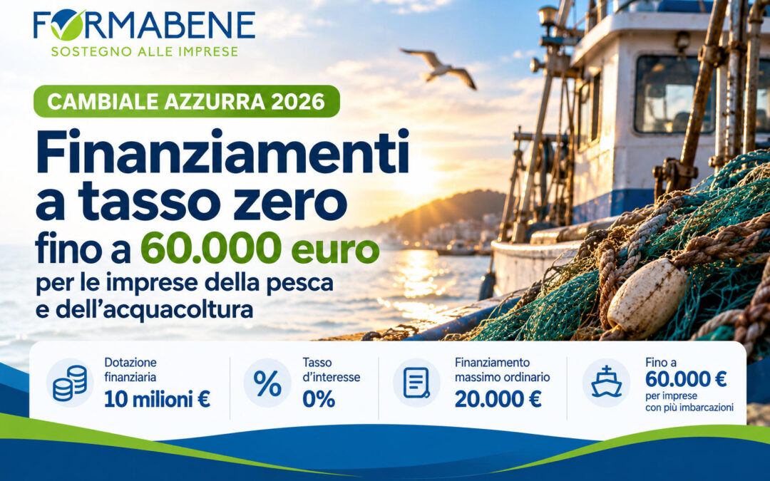 Pesca e acquacoltura: finanziamenti a tasso zero fino a 60.000 euro con Cambiale Azzurra
